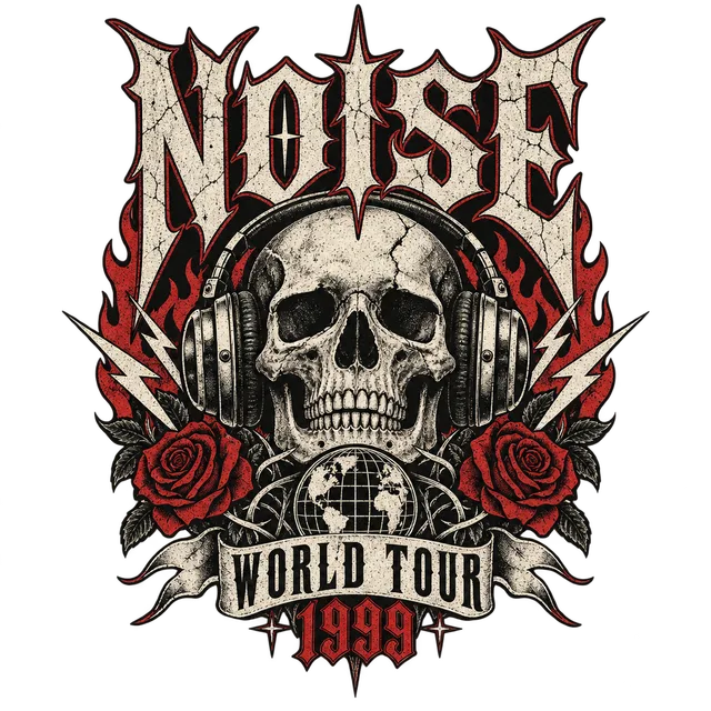 Noise World Tour t-shirt design