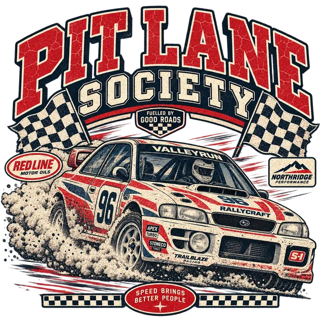 Pit Lane Society t-shirt design